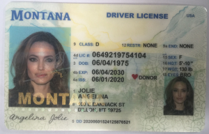 Montana Driver License - Montana Scannable IDS